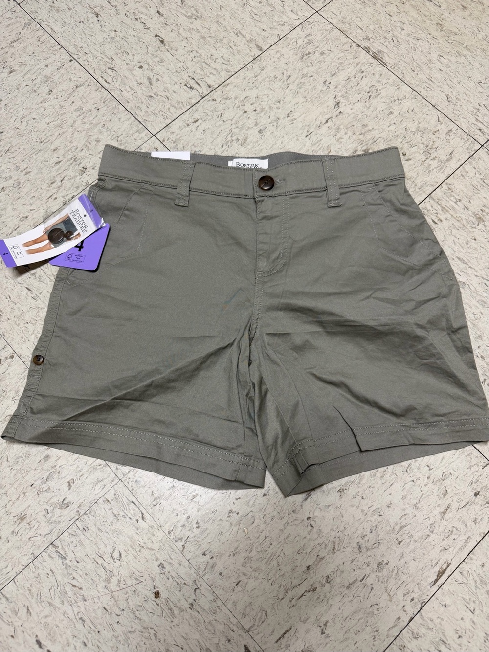 Boston Traders Olive Green Women's Casual Bermuda Shorts